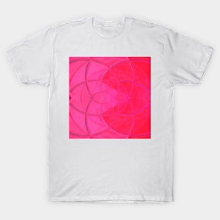 Mosaic Kaleidoscope Flower Pink T-Shirt